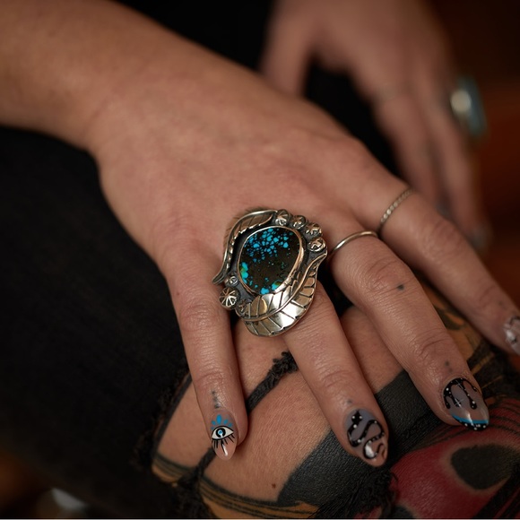 Blue Moon Statement Ring - US Size 6.25/6.5 - Picture 3 of 4